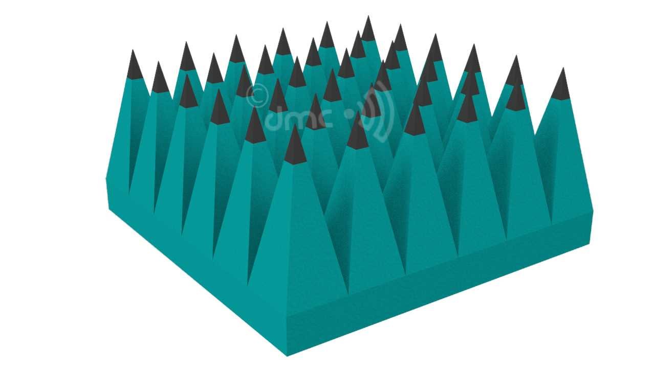 Rubber Sheet Pyramidal RF Foam Absorber 300mm