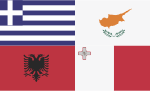 greece cyprus albania malta flags