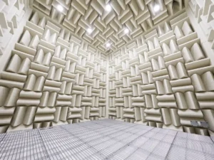 fully anechoic chamber low corner angle