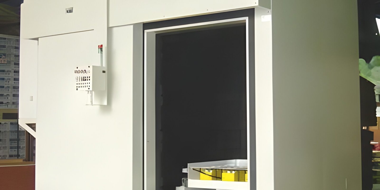 large custom acoustic anechoic box with open door