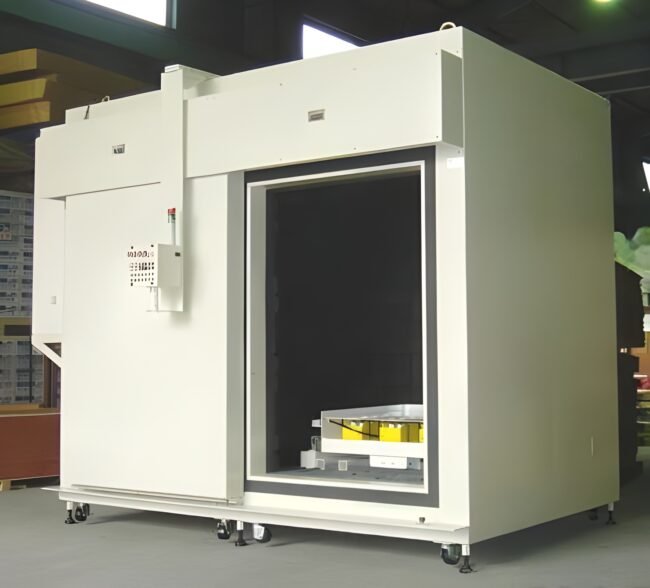 large custom acoustic anechoic box with open door