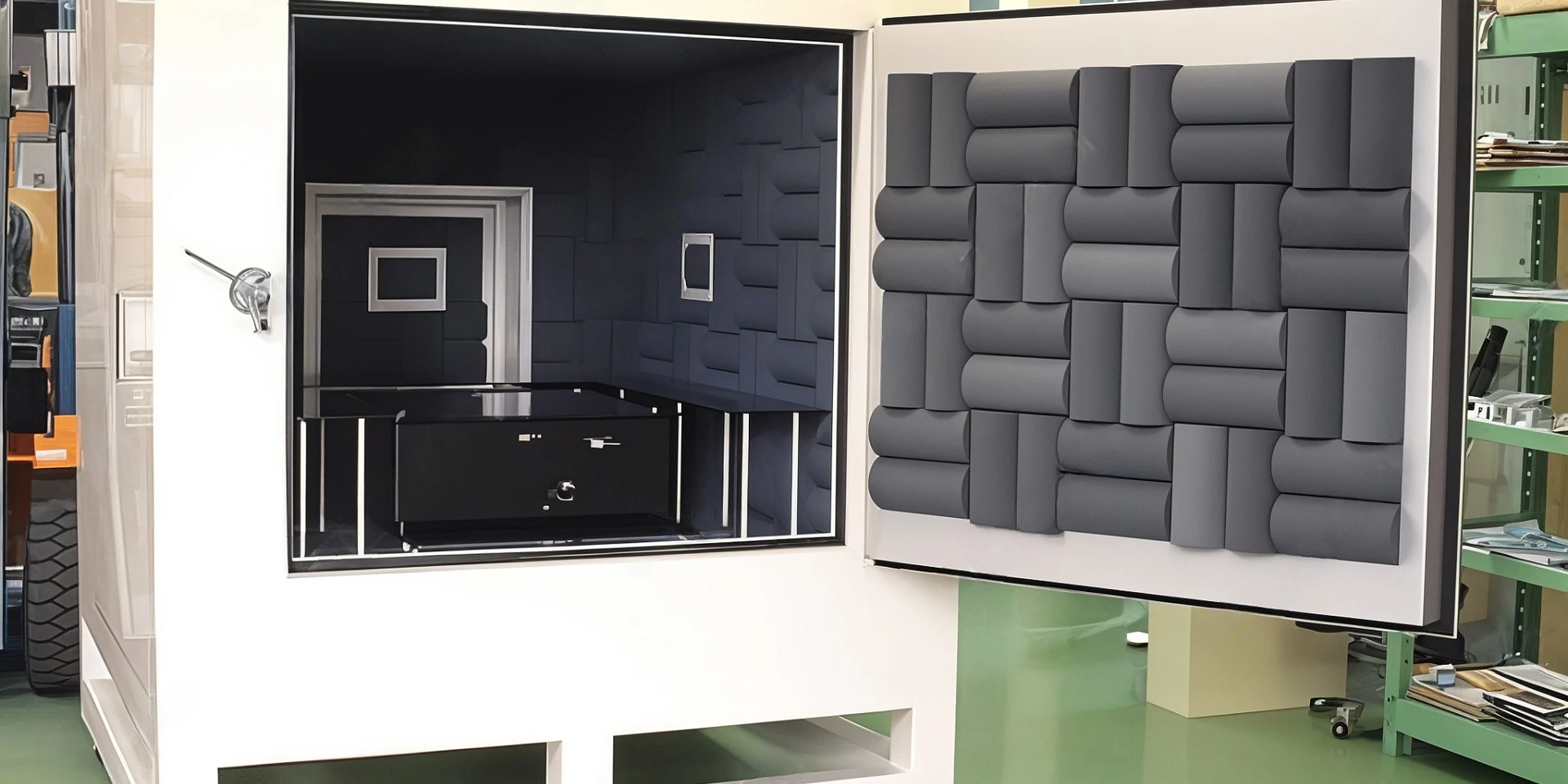 soundproof box open acoustic anechoic test box with vibration isolation table