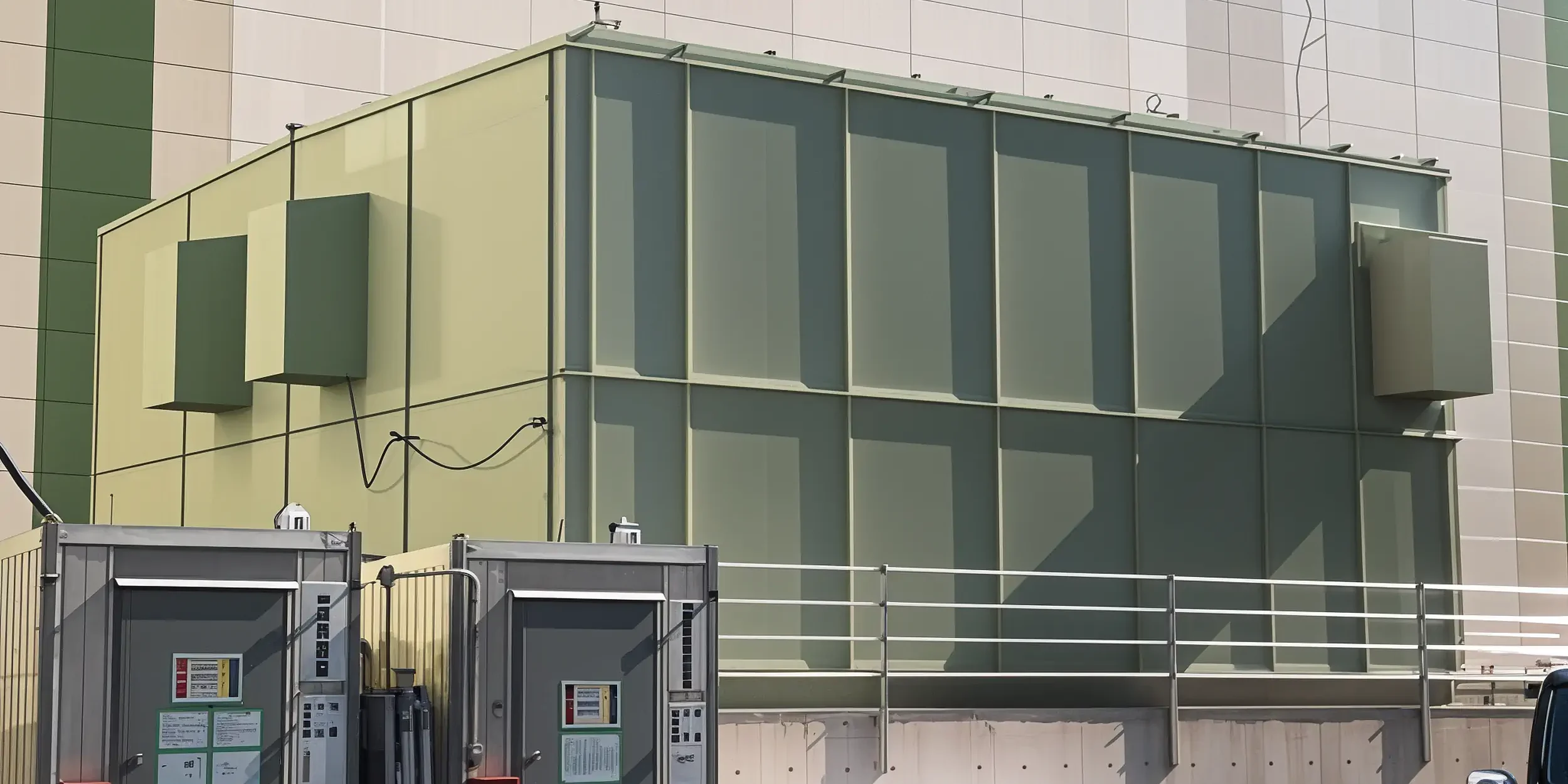 Side view of Outdoor Soundproof Cover for Power Supply Unit