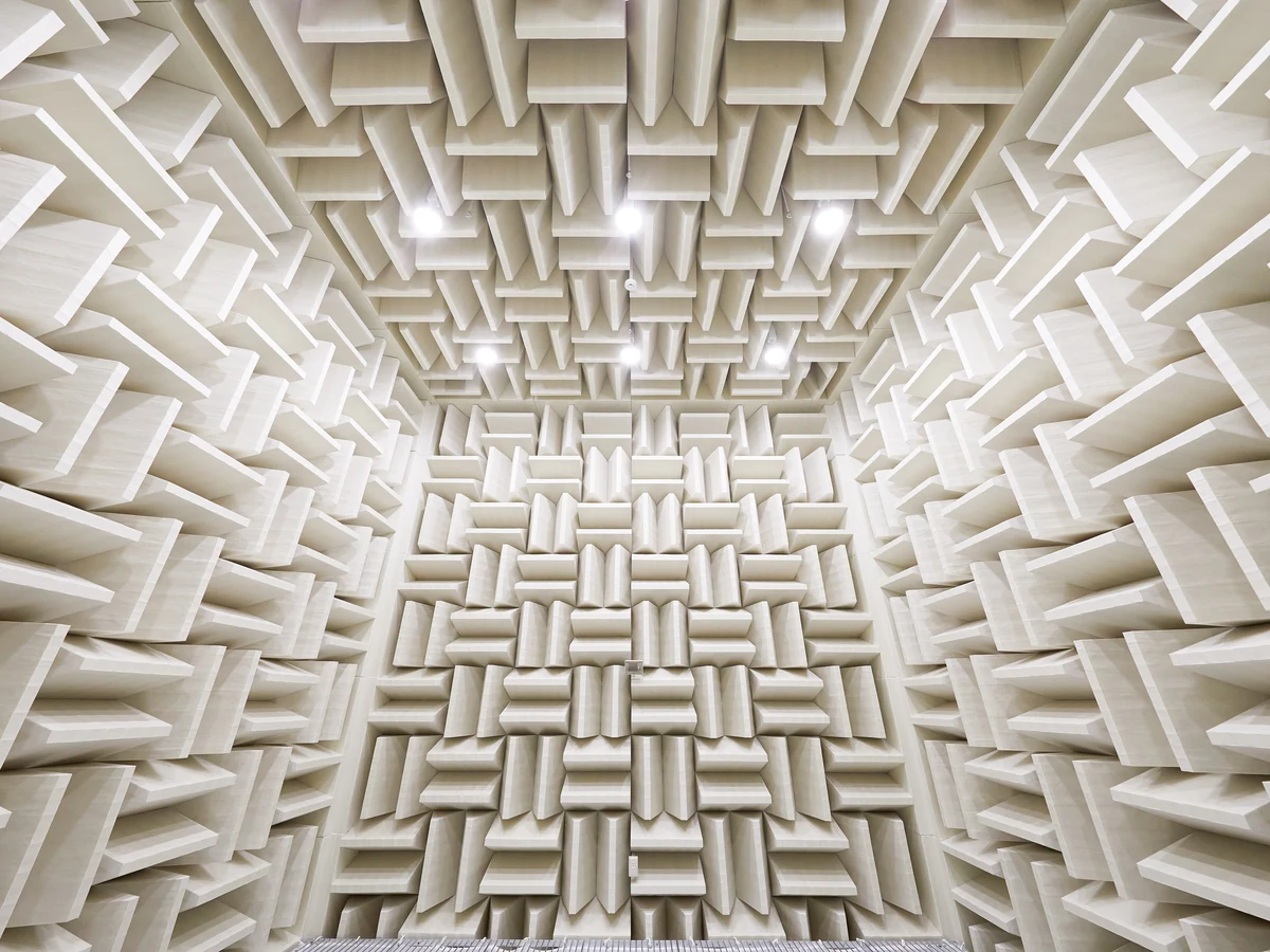 Fully Anechoic Chamber Setup Acoustic Wedges Display