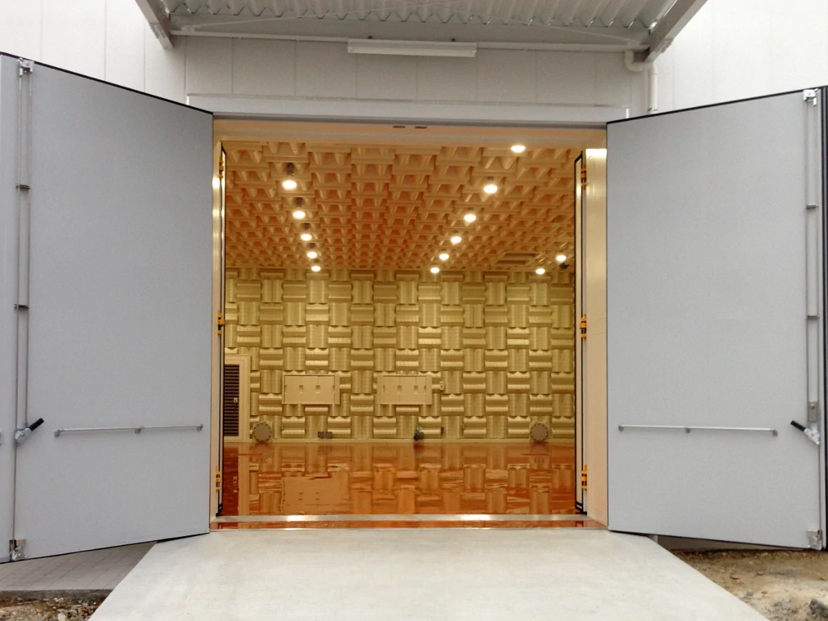 semi anechoic chamber with door open semi anechoic chamber with door open