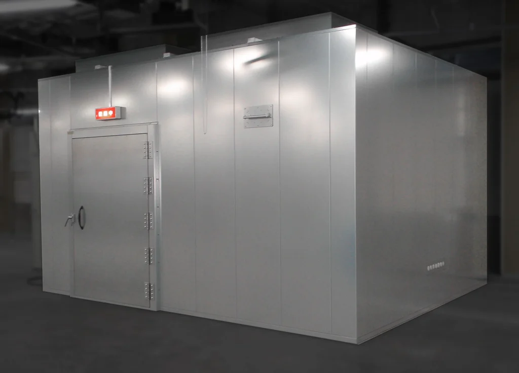 Corner view of Hemi Anechoic Chamber for Water Heater Manufacturer