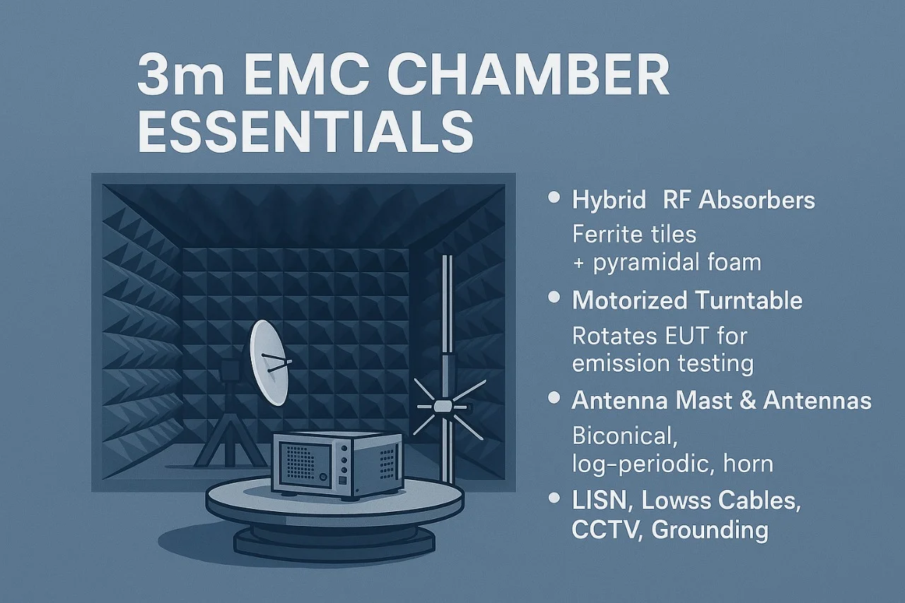 Mandatory Components for a 3mtr EMC Test Chamber images Mandatory Components for a 3mtr EMC Test Chamber images
