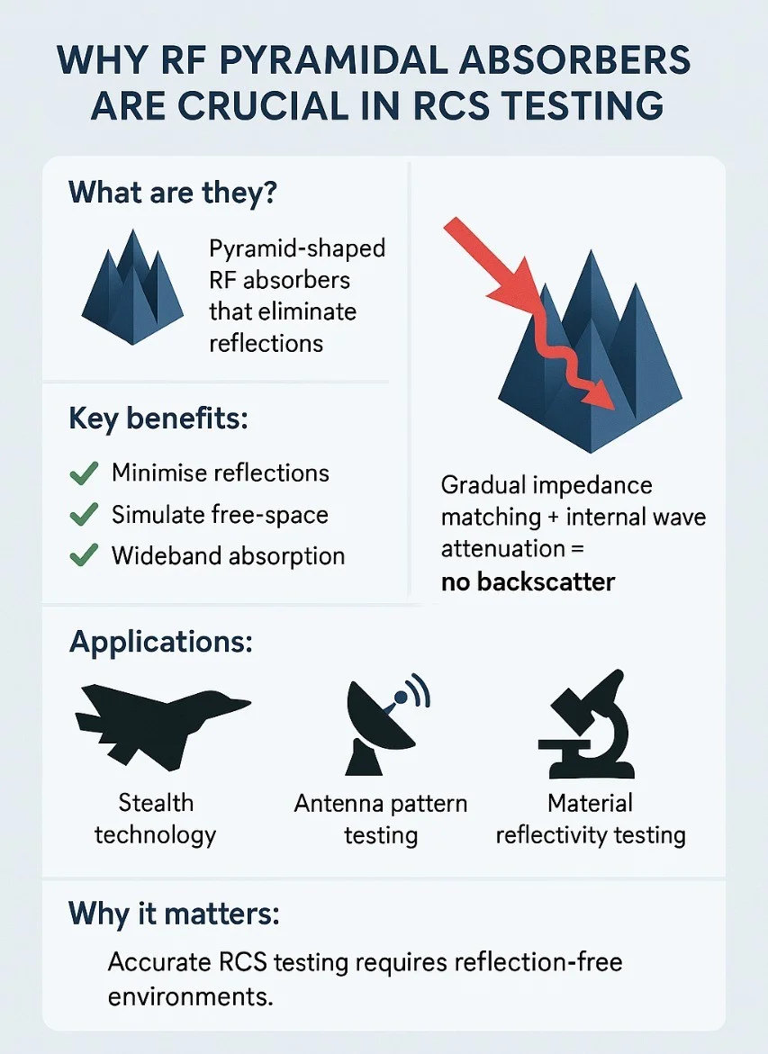 Why Are RF Pyramidal Absorbers Important in Antenna RCS Testing