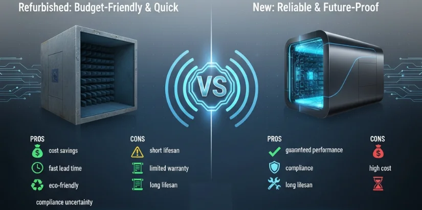 Refurbished vs. New RF Chambers: Best Choice for Labs Validate Your 3m EMC Chamber for FCC, CE & MIL-STD
