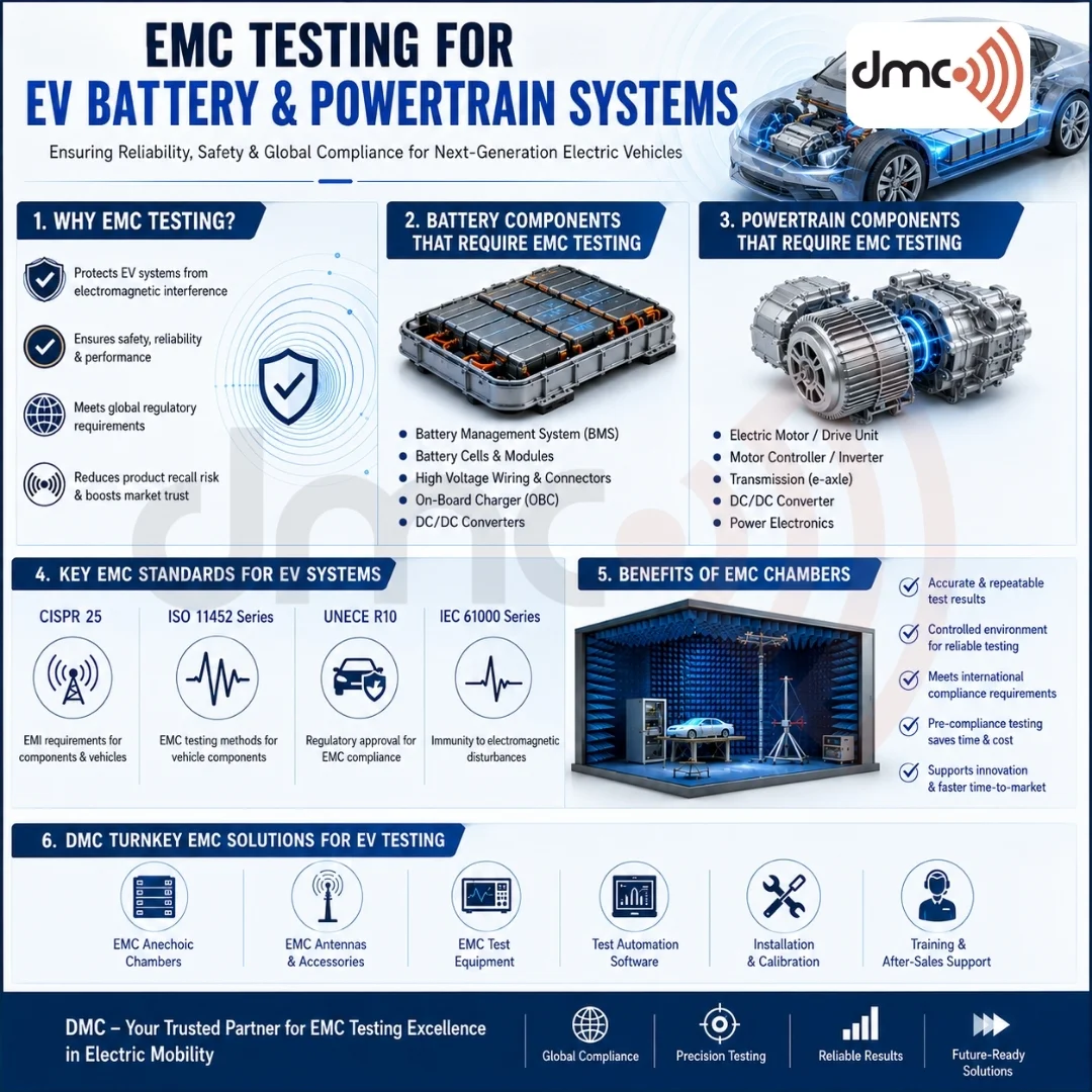 EMC Anechoic Chambers for EV Battery Testing