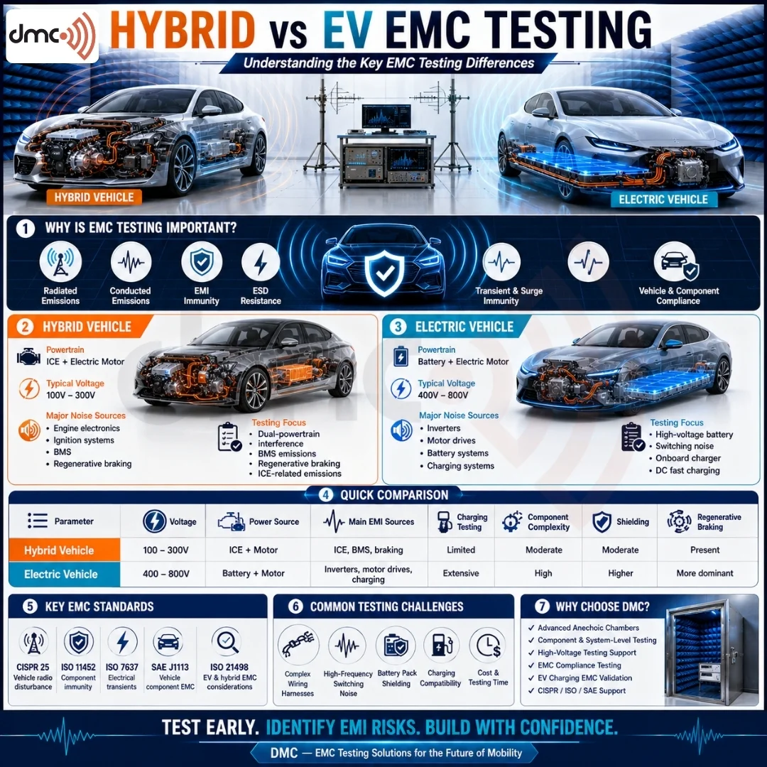 Hybrid vs Electric Vehicle EMC Testing