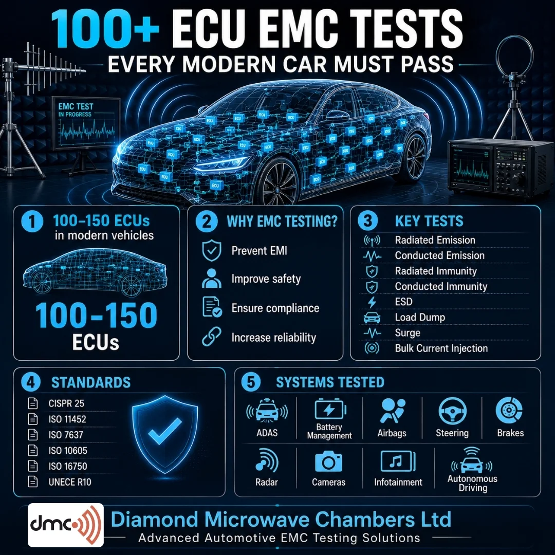 Why Modern Cars Need 100+ ECU EMC Tests Before Launch