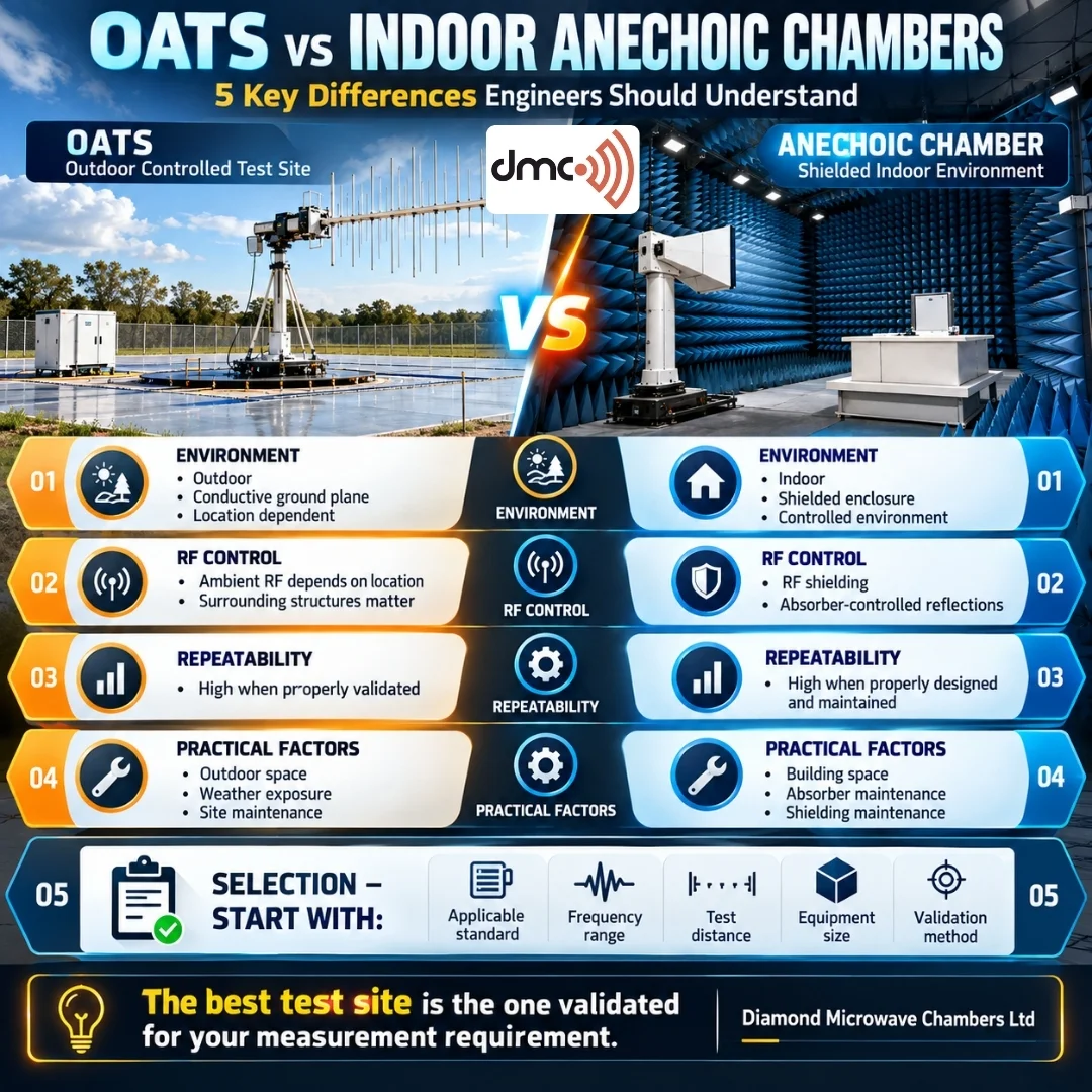 Open Area Test Sites vs Indoor Anechoic Chambers 